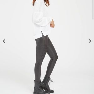 Spanx Moto faux leather Leggings, size medium worn twice